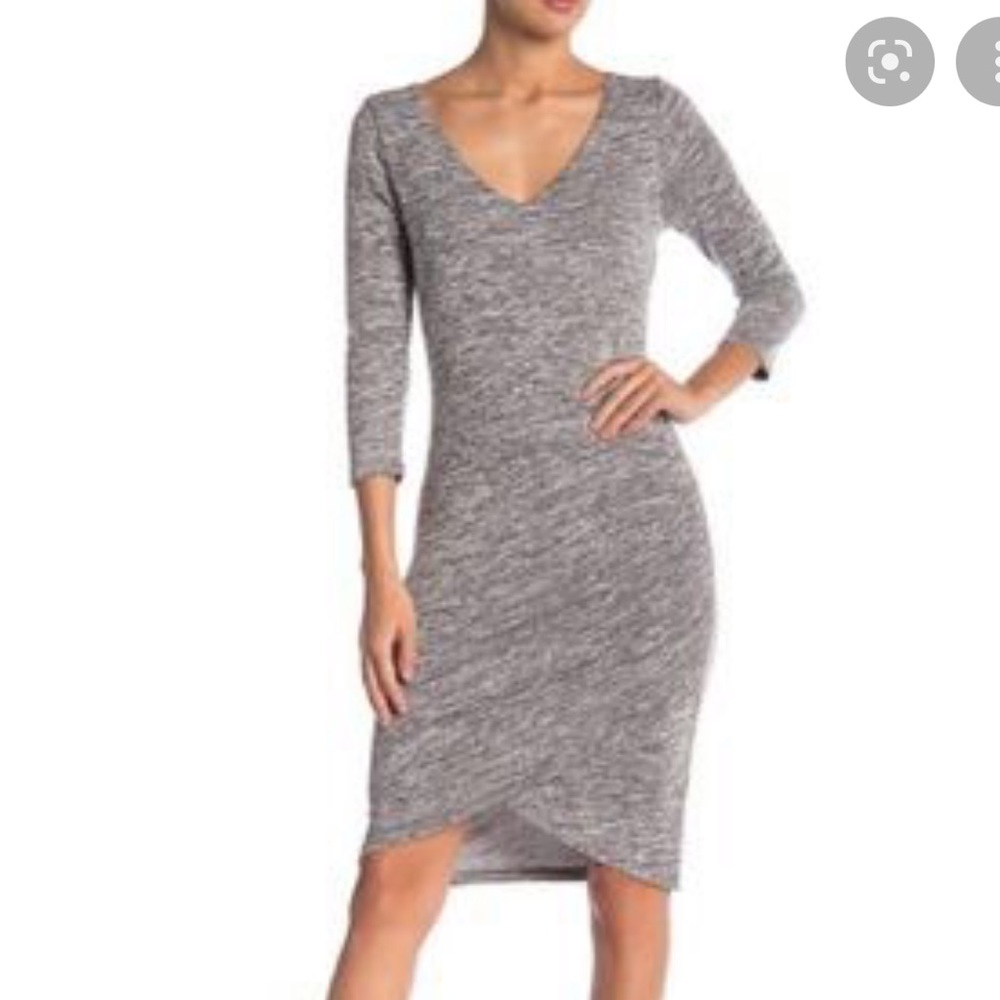 Gray Free Press Ruched Dress